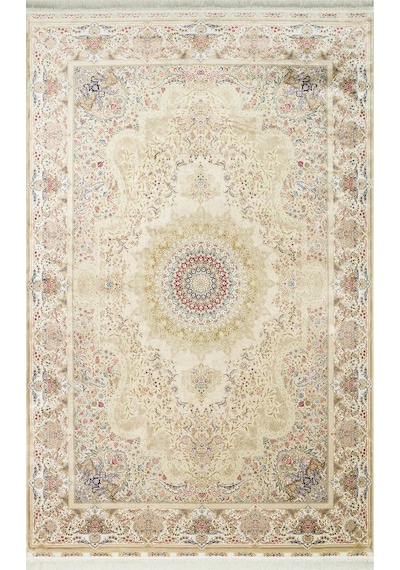 Eko Halı Isfahan Isf 06 Cream Klasik Desenli Yüksek Kalite Sık Dokuma Makine Halısı
