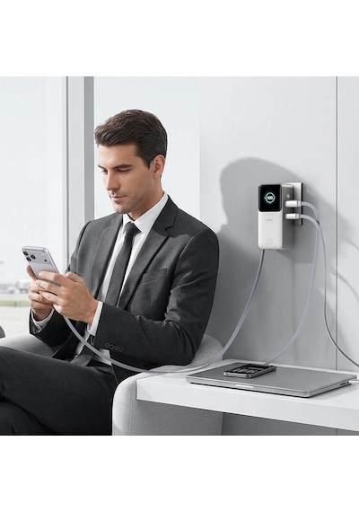 Wiwu Pm-501 Power Mega Serisi Type-c Çıkışlı Taşınabilir Powerbank Pd 67w 15000mah Gümüş