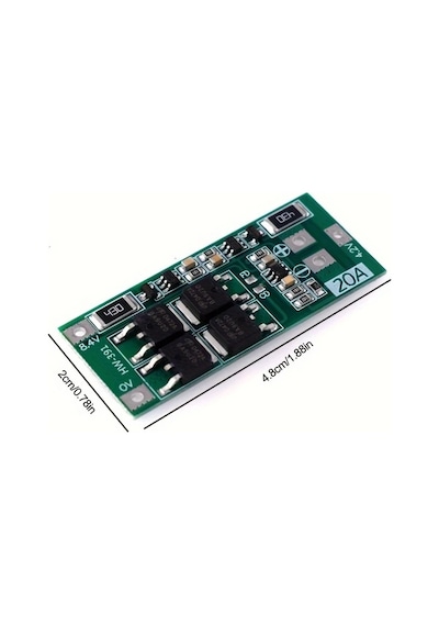 Xuweiwei 2s 20a 7.4v 8.4v 18650 Lityum Şarj Koruma Devresi Yeşil Pcb Matkap Motoru