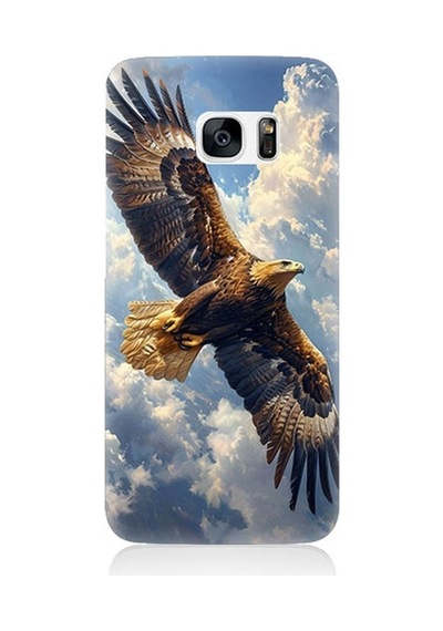 Samsung Galaxy S7 Uyumlu Gökyüzünde Uçan Kartal Desenli Silikon Kılıf