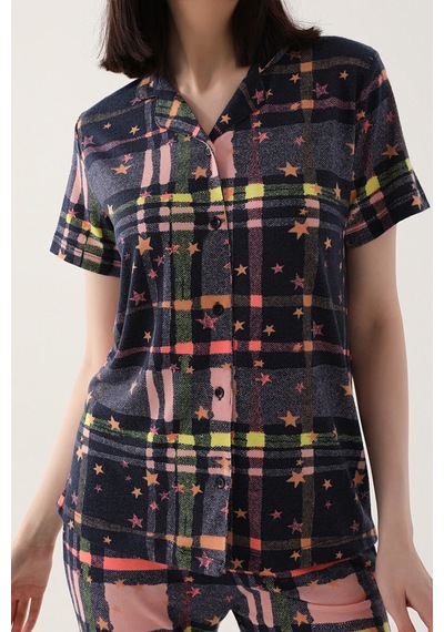 Arnetta Arnetta Lacivert Kadın Gömlek Pijama