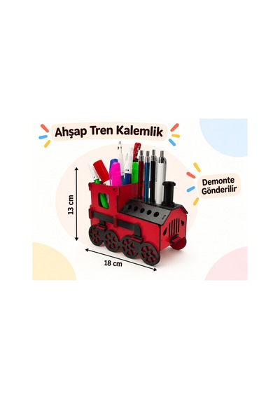 Ahşap Kalemlik Tren