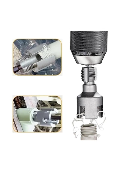 Pvc Pprc Boru İç Ve Dış Diş Açma Aparatı 20/25 Mm 2 Li Set