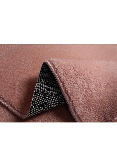 My Evilla Modern Dekoratif Örgü Saçaklı Simirna Peluş Halı Yolluk Pembe