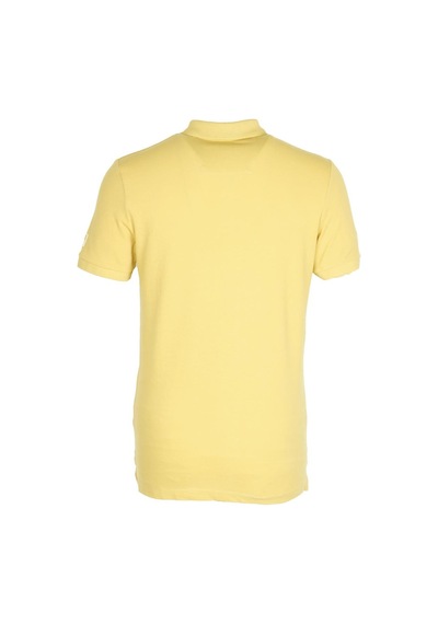 Erkek Sarı Slim Fit Polo Yaka Baskılı Tshirt 1179-sarı Sarı