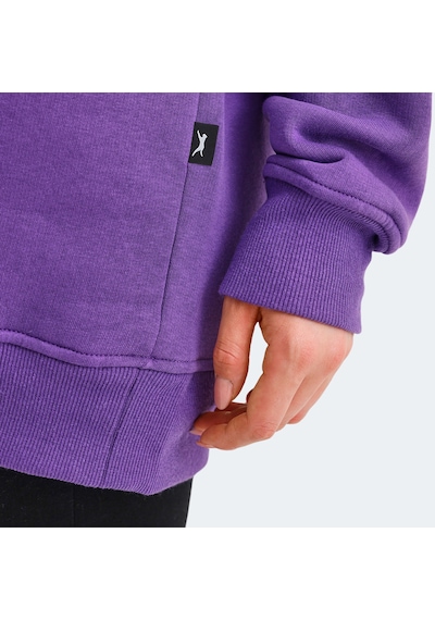 Slazenger VADIM Oversize Kadın Oversıze Mor Sweatshirt