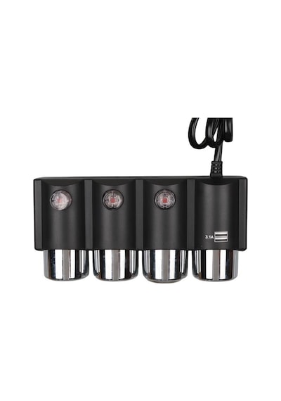 Olesson 1508 12-24v Çift Usb Girişli 120w 80cm Kablolu 3'lü Araç Çakmak Çoklayıcı