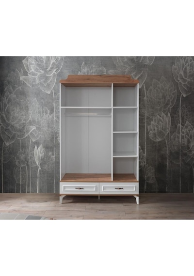 Modern Trend 3 Kapılı 2 Çekmeceli Gardırop Elbise Dolabı 130x55x212cm