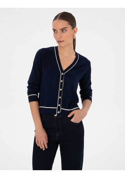 Pierre Cardin Kadın Lacivert Hırka Triko 50316344-vr033 Lacivert