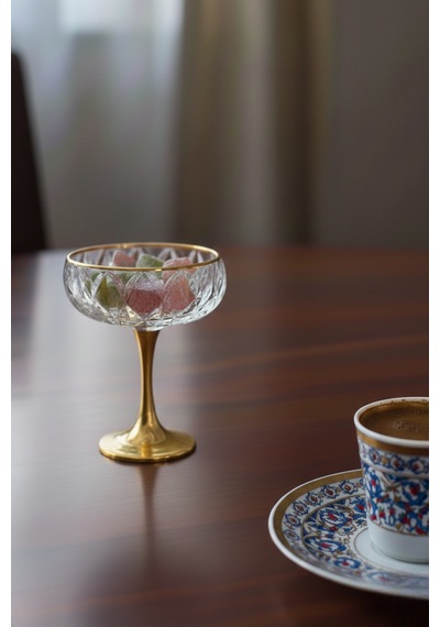 Diamond Metal Ayaklı Sunumluk 6 Lı Gold Altın