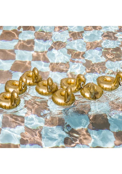Swim Essentials Golden Swan Bardak Tutucu Şişme Havuz Aksesuarı Gold
