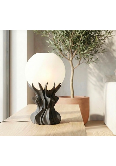 3dlab Core Dekoratif Masa Lambası Modern Heykelsi Tasarım Lüks Salon Ve Ofis Aydınlatması Siyah