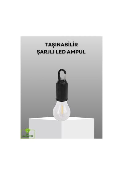 Şarjlı Kancalı Led Lamba Kamp, Balkon Ve Acil Durum Işığı Belirtilmemiş