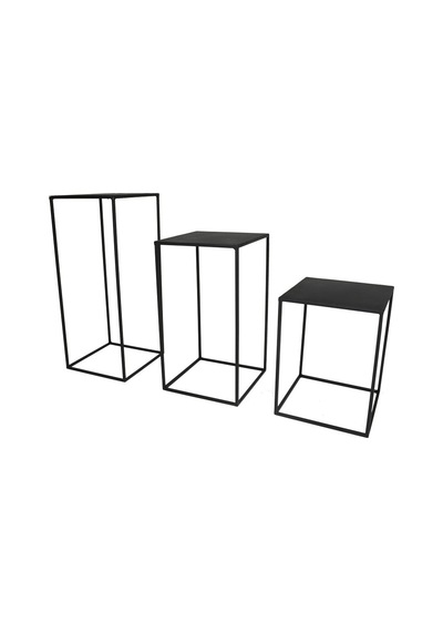 Metal Zigon Sehpa Çiçeklik 3 ‘Lü Set Wd-19