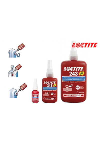 Loctite 243 Orta Mukavemetli Civata / Vida Sabitleyici 250ml