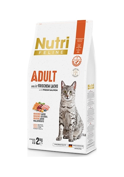 Nutri Feline Glutensiz Somonlu Düşük Tahıllı Yetişkin Kedi Maması 2 KG