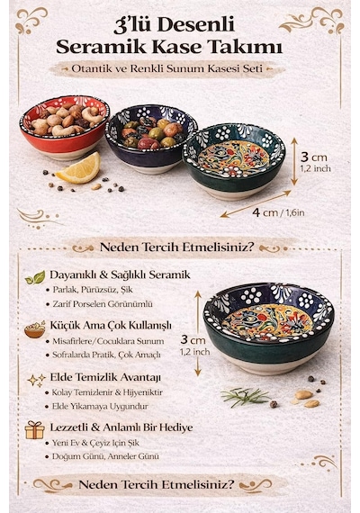 Kabartma Desenli El Boyaması Seramik Kase Seti, 3 Lü Renkli Çini Motifli Dekoratif Sunum Kaseleri, Kahvaltı, Meze, Çerez Ve Servis İçin Çok Amaçlı El Yapımı Kase Takımı Çok Renkli Kabartma Desenli El Boyaması Seramik Kase Seti, 3 Lü Renkli Çini Motifli Dekoratif Sunum Kaseleri, Kahvaltı, Meze, Çerez Ve Servis İçin Çok Amaçlı El Yapımı Kase Takımı Çok Renkli