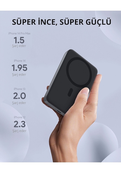 Aukey Pb-ms02-gy 30w 10000 Mah Magsafe Kablosuz Powerbank - Gri