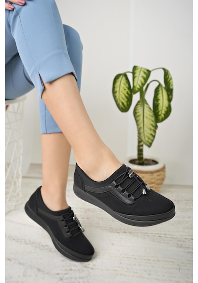 Nesil Shoes Sdf 702 Siyah Kot Anatomik Kadın Ayakkabı-siyah Kot Kot Rengi - Siyah