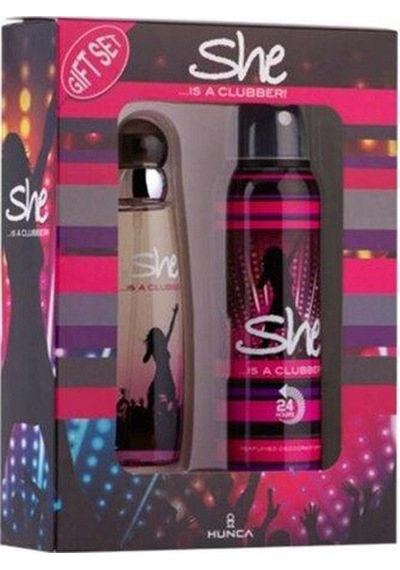 She Is A Clubber EDT Parfüm 50 ML + Deodorant 150 ML