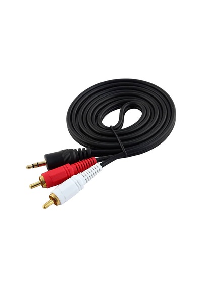 3.5 Mm Stereo Erkek To 2x Rca Erkek Audio Ses Kablosu 1.5m