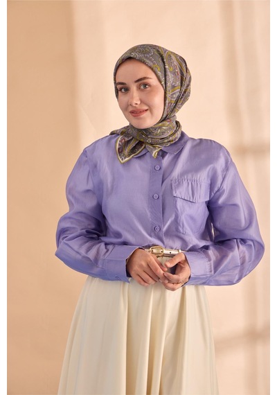 Silk Home Yaz Esintisi Eşarp 150002-09 Yeşil Gri, Yağ Yeşili, Leylak, Kiremit