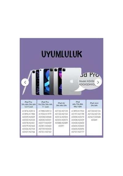 Apple Uyumlu iPad A16 11. Nesil A16 2025 Tri Folding Tablet Kılıfı + Avuç İçi Algılamayan Tablet Kalemi Tablet Kılıfı