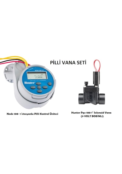 Hunter Node-100-ls 1 İstasyonlu Pilli Kontrol Ünitesi Pgv100 Vana