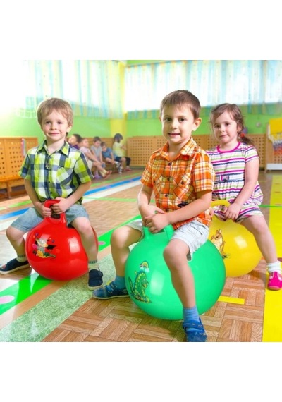 Kulplu Zıplama Ve Pilates Topu Çok Renkli