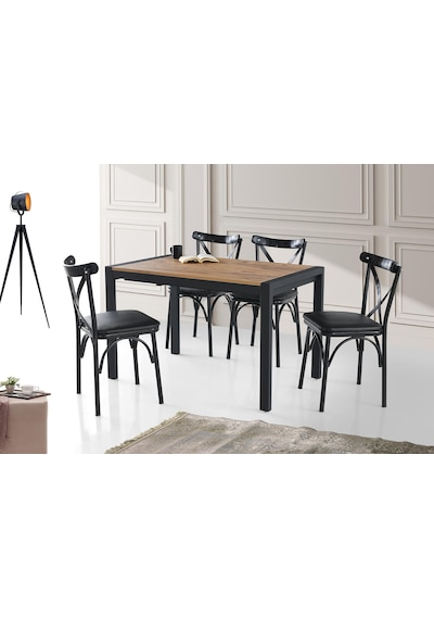Erezogullari_Mobilya Açılır Yemek Toplantı Masası Ve 4 Ad Bahar Sandalye Takımı 75*120 Erezogullari_Mobilya Açılır Yemek Toplantı Masası Ve 4 Ad Bahar Sandalye Takımı 75*120