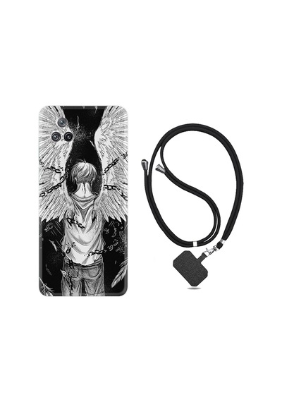Xiaomi Poco F4 Kılıf İpli Boyun Askılı Desenli Silikon Angel 1883