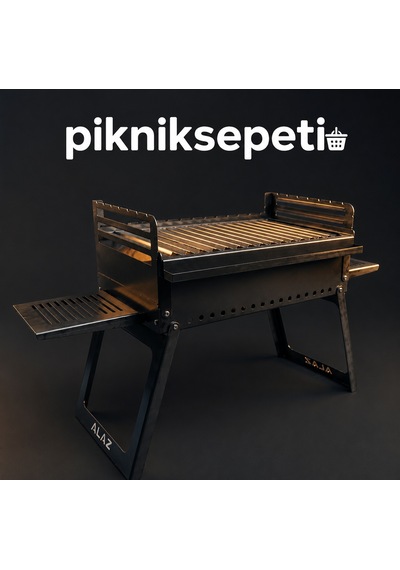 Komple Katlanır Kalın Mangal 35x50 Ölçülerinde 1.50 Mm Kalınlık Siyah