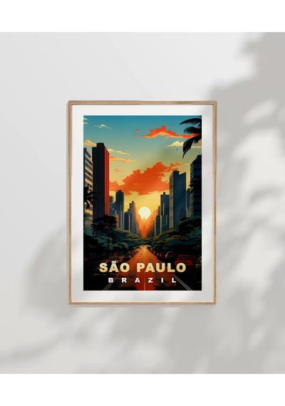 Çerçevesiz Poster São Paulo Gökyüzü