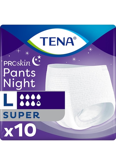 Tena Proskin Pants Gece Emici Külot, Büyük Boy L , 7.5 Damla, 10