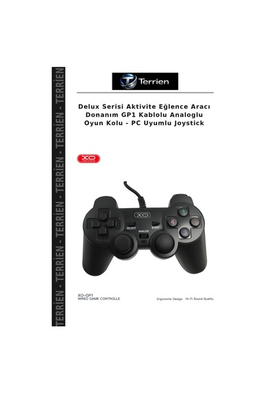 Delux Serisi Aktivite Eğlence Aracı Donanım Gp1 Kablolu Analoglu Oyun Kolu - Pc Uyumlu Joystick