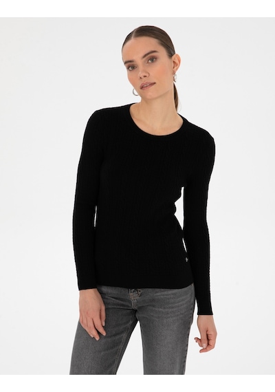 Pierre Cardin Kadın Siyah Kazak /triko 50316334-vr046 Siyah