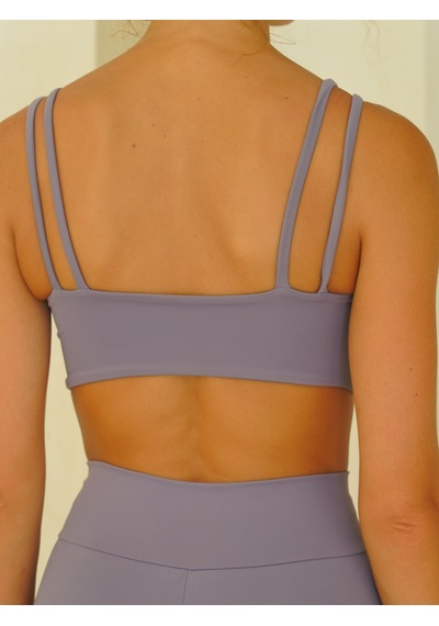 Mai Studios Co. Paria Çapraz Detay Spor Lila Crop Lila