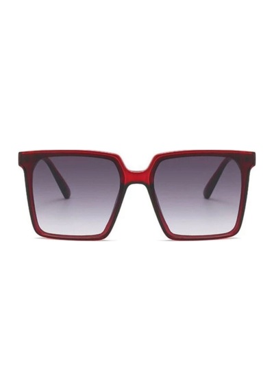 Angled Vintage & Retro Güneş Gözlüğü Kırmızı