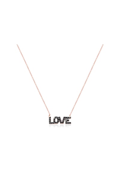 Cosar Sılver 925 Ayar Gümüş Zirkon Taşlı Love Kolye Rose