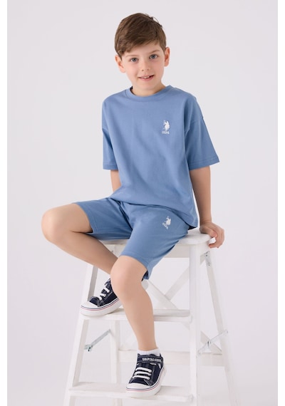 U.S. Polo Assn. Erkek Çocuk Mavi Bermuda Takım Us1779-c-v11 Mavi