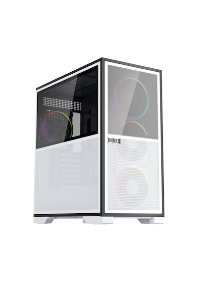 1st Player If8 Btf Beyaz Argb 4x12cm Fan Ters Çevirilebilir Temperli Cam Mesh Paneller Usb 3.0 E-atx Arz