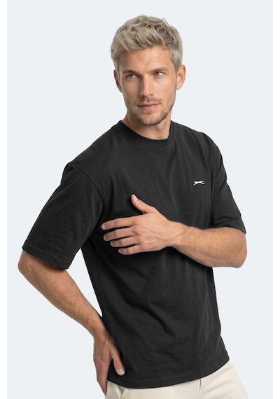 Slazenger Keane Erkek Oversıze Siyah Tişört