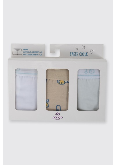Panço Erkek Çocuk 3'lü Boxer Seti Renkli