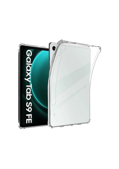 Samsung Galaxy Tab S9 Fe 10.9 Inç Uyumlu Kılıf Şeffaf Köşe Korumalı Darbeye Dayanıklı Tablet Kapak Arka Kapak