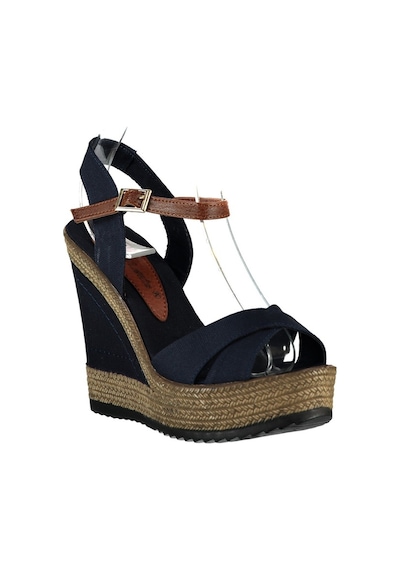 Fox Shoes Lacivert Kadın Dolgu Topuklu Ayakkabı 9674070905
