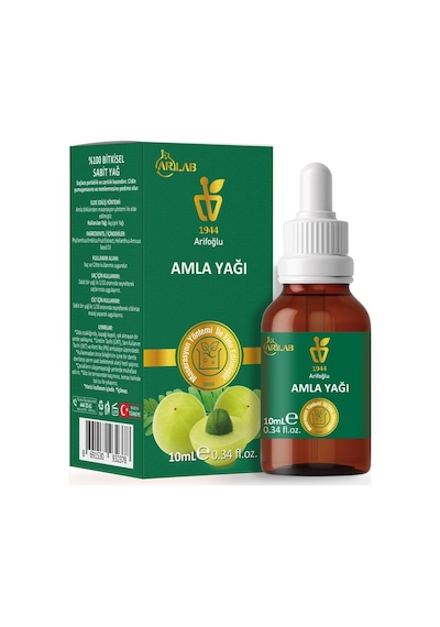 Amla Yağı 10ml 100% Saf Saç Uzaması, Parlaklık Ve Kepeğe Karşı Emblica Officinalis Oleum, Amla