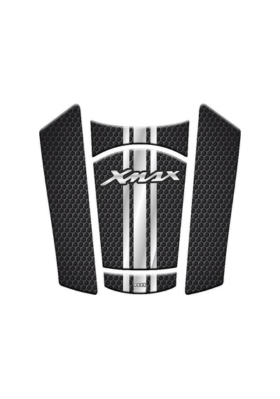 Yamaha Xmax 2023 - 2024 Uyumlu Tank Pad Siyah Beyaz Siyah - Beyaz
