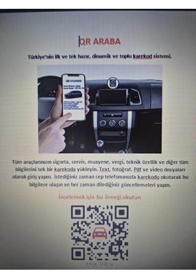 Araba Karekodu, Hazır Araba Karekodu Aracınızın Dijital Kimliği 0