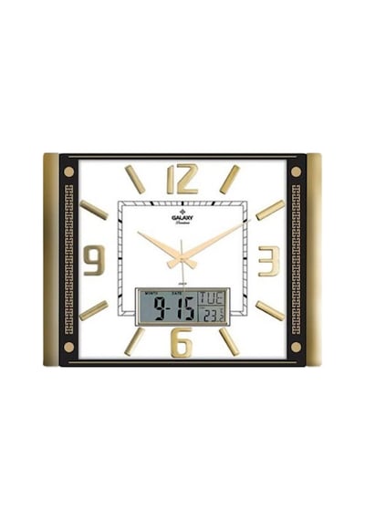 Gold Premium Termometreli Ve Takvimli Duvar Saati T-711-g Beyaz