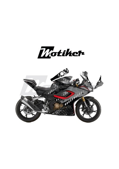 Rks Srk 125r Kaplama Motosiklet Sticker Etiket Modeli Racing Sport Desen Siyah Gri Beyaz